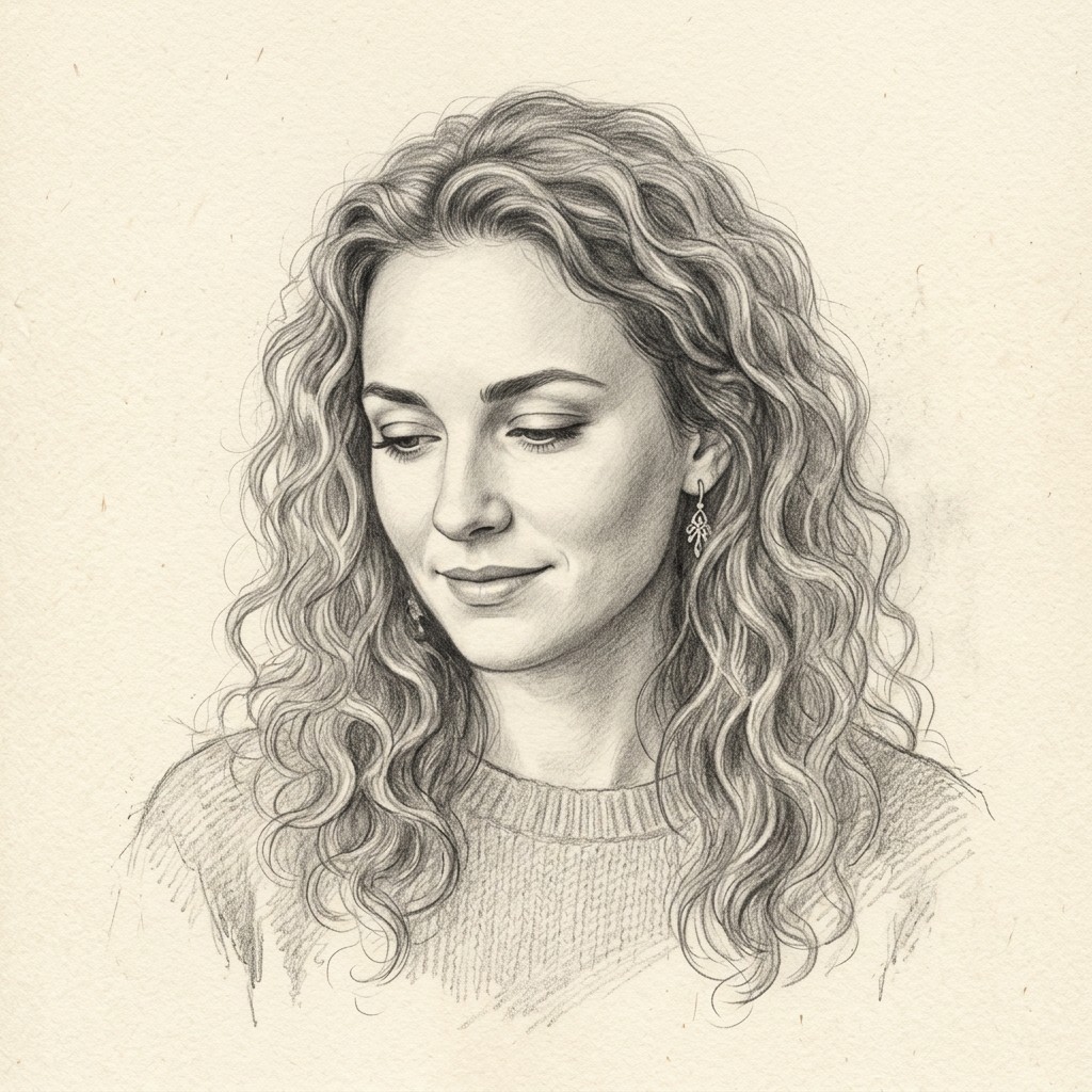 Artistic sketch with mystical elements